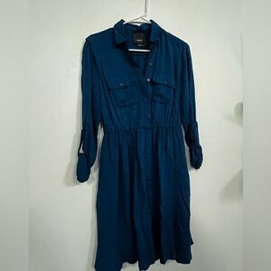 Maeve Deep Blue Long Sleeve Dress
